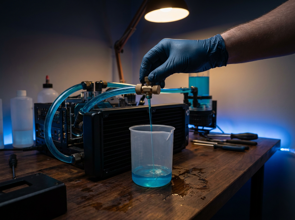 The 12-month service: drain, Rad Clean, refill