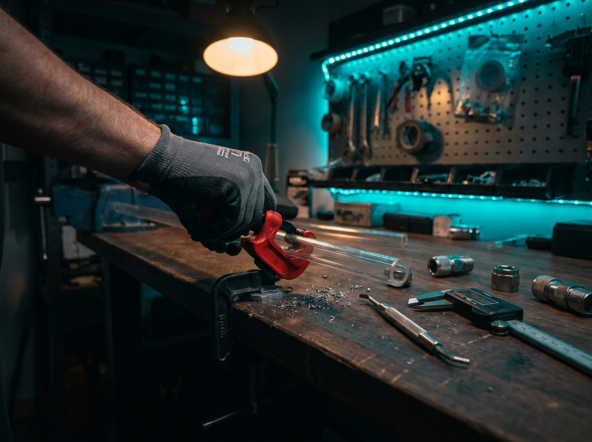 Cutting, deburring and dry-fitting a run